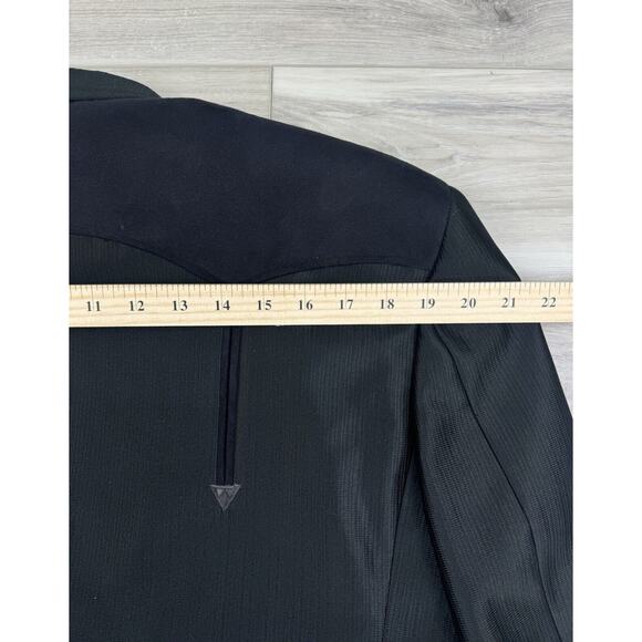 Vintage Laredo Cowboy Western Suit Blazer Jacket 44L & Pants 36 x‎ 28 BLACK USA - Picture 7 of 15